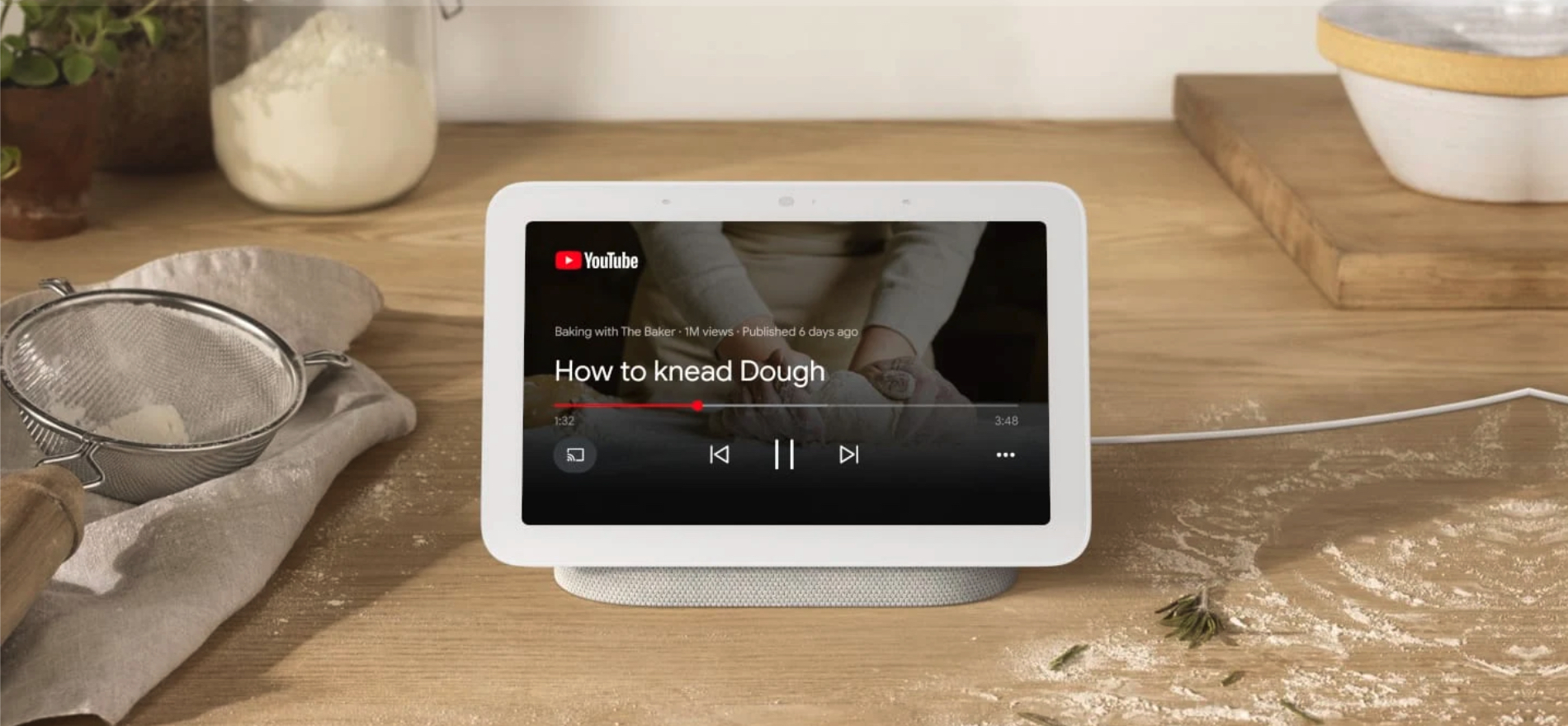 Купить умный дисплей Google Nest Hub (2nd gen) Chalk (светлый)