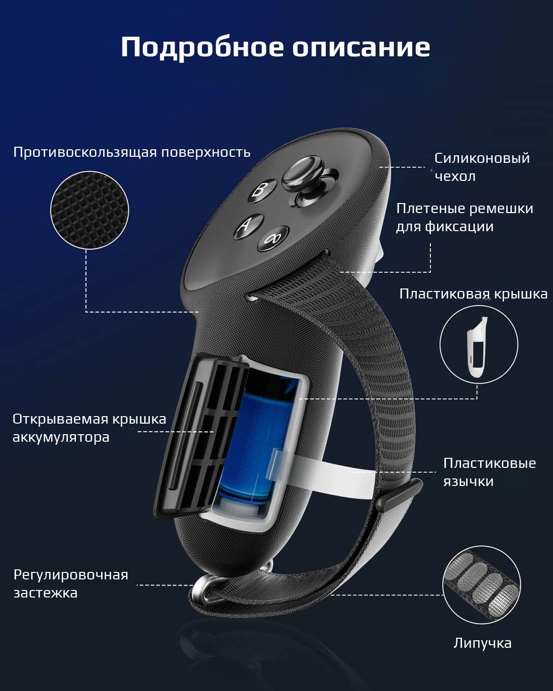 Держатели для контроллеров Oculus Quest 3 от Zyber Держатели для контроллеров Oculus Quest 3 от Zyber