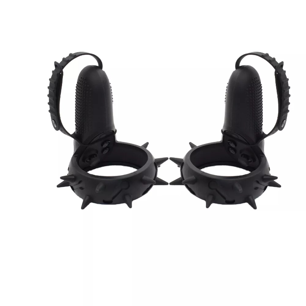 Силиконовый защитный чехол для контроллеров Oculus Quest 2 с шипами (черный) Силиконовый защитный чехол для контроллеров Oculus Quest 2 с шипами (черный)