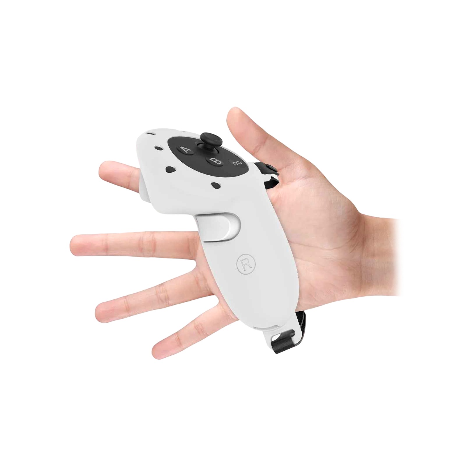 Силиконовые защитные чехлы для контроллеров Oculus Quest 3 (с ремешком), серые Силиконовые защитные чехлы для контроллеров Oculus Quest 3 (с ремешком), серые