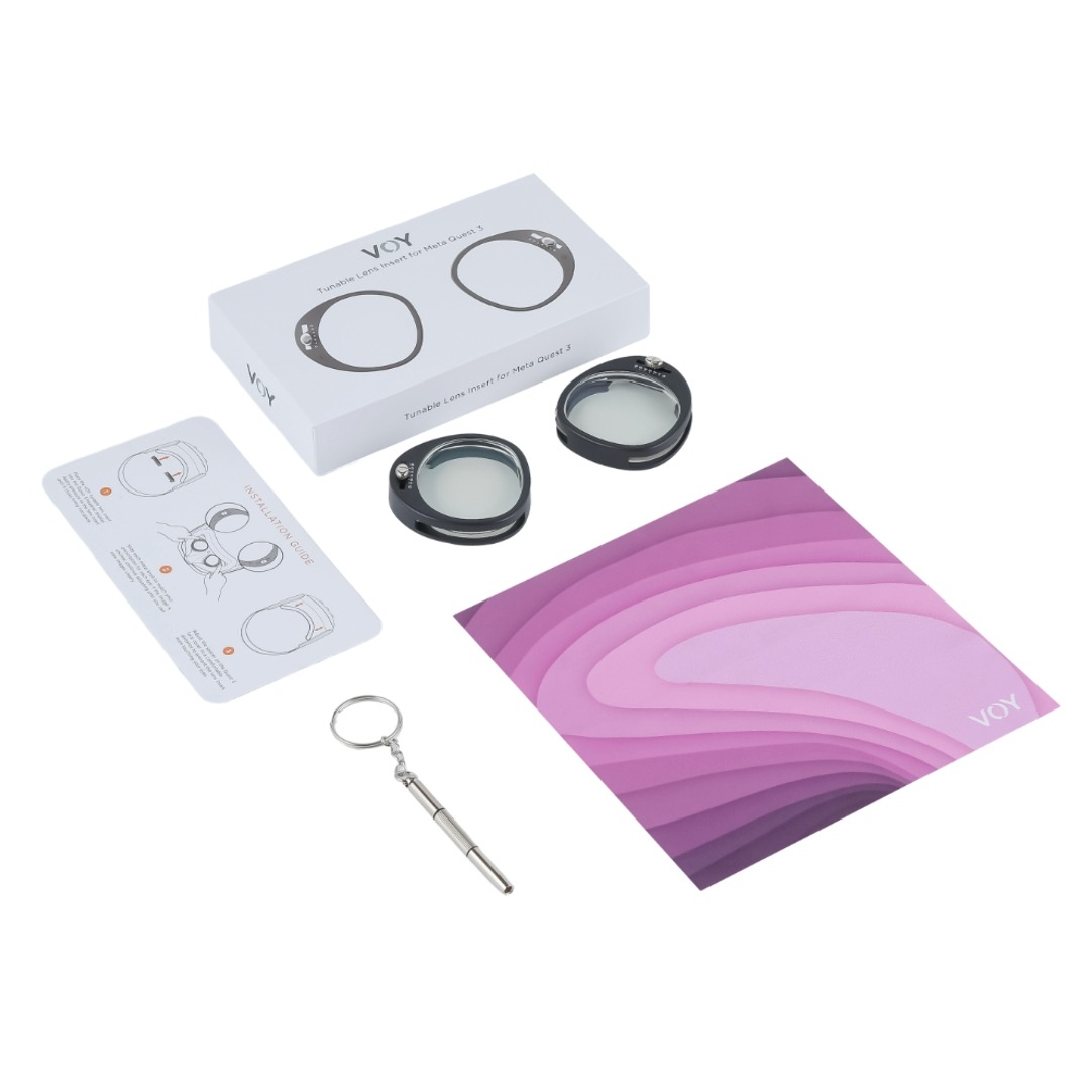 Оптические линзы VOY для Oculus Quest 3 с настраиваемыми диоптриями от 0 до -6D