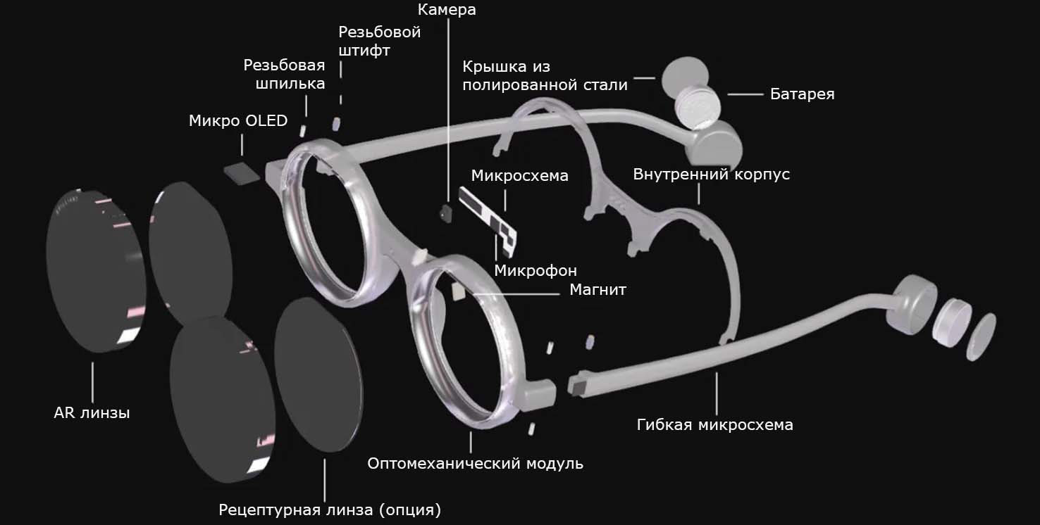 AI-очки Brilliant Labs Frame (чёрные)