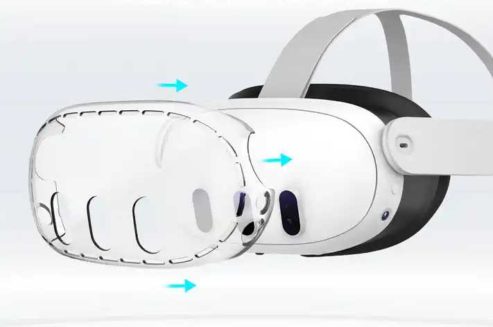 Прозрачный пластиковый защитный чехол для Oculus Quest 3