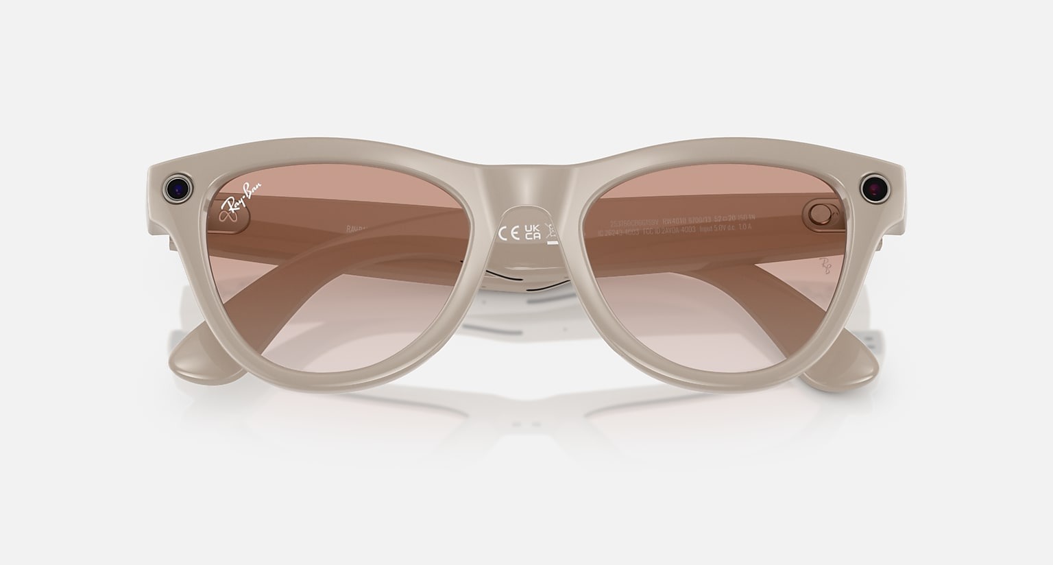 Очки Ray Ban Stories 2-ого поколения Skyler (Shiny Chalky Gray/Cinnamon Pink)