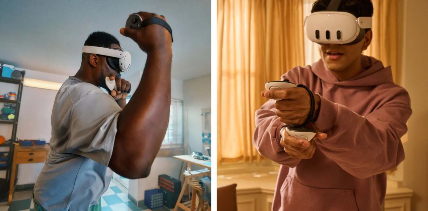 Оригинальное крепление на рукоятки для контроллеров Oculus Quest 3