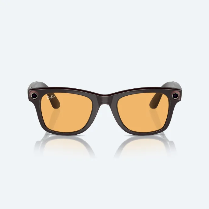 Умные очки Ray Ban Wayfarer (2-е поколение) Shiny Rebel Black Transparent/Amber