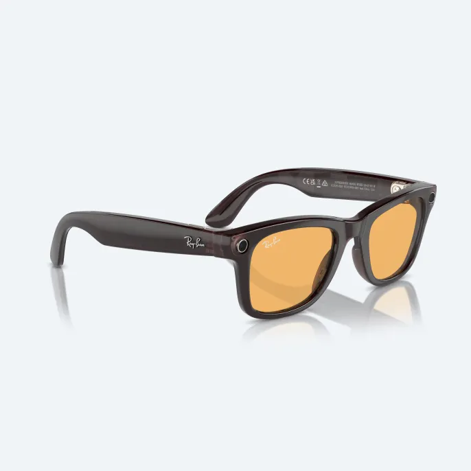 Умные очки Ray Ban Wayfarer (2-е поколение) Shiny Rebel Black Transparent/Amber