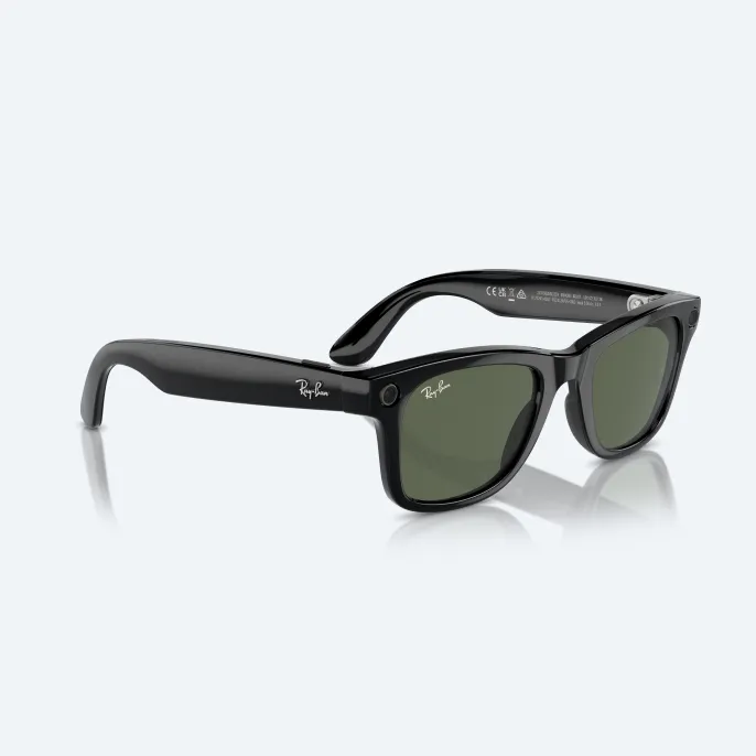 Умные очки Ray Ban Wayfarer (2-е поколение) Shiny black/G-15 Green Умные очки Ray Ban Wayfarer (2-е поколение) Shiny black/G-15 Green
