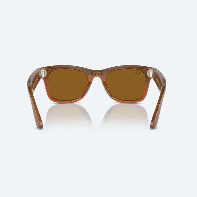 Умные очки Ray Ban Wayfarer (2-е поколение) Shiny Caramel Transparent/Brown