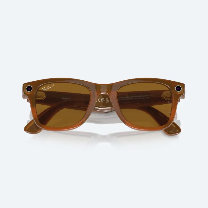 Умные очки Ray Ban Wayfarer (2-е поколение) Shiny Caramel Transparent/Brown