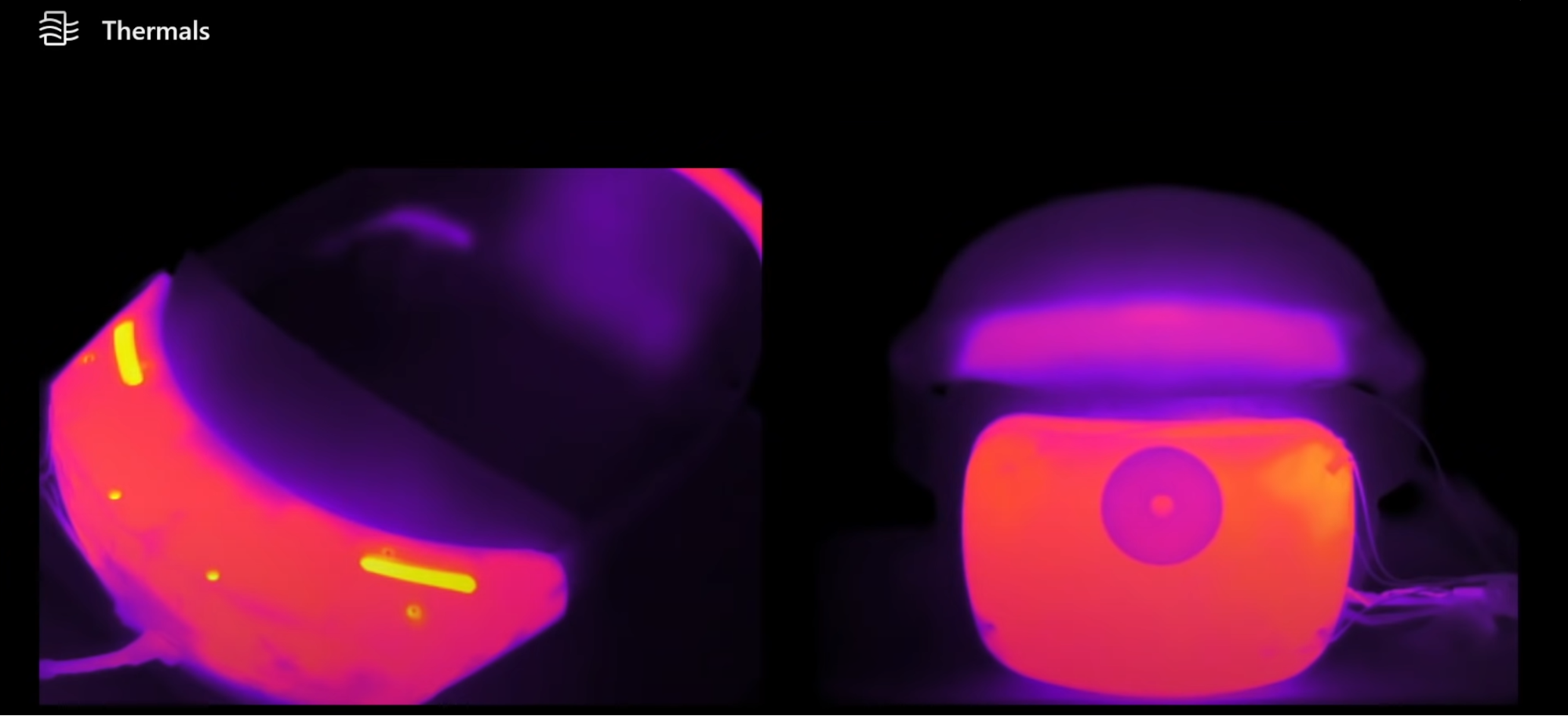 Области нагрева HoloLens 2