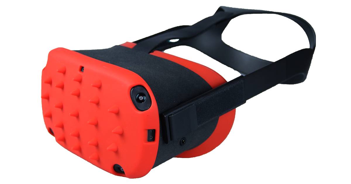 купить бамперы и чехлы для контроллеров и очков Oculus Quest 1 (красные) 4 в 1