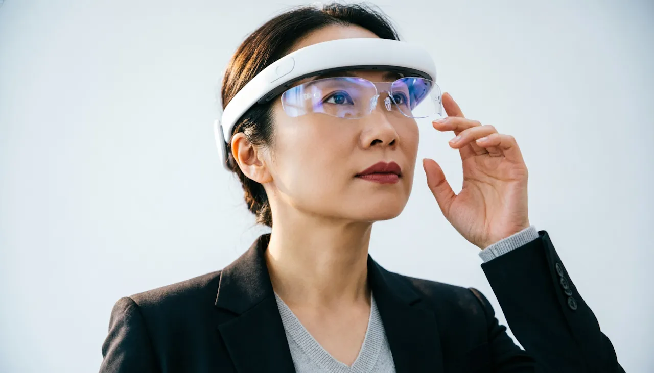 Девушка в VR очках